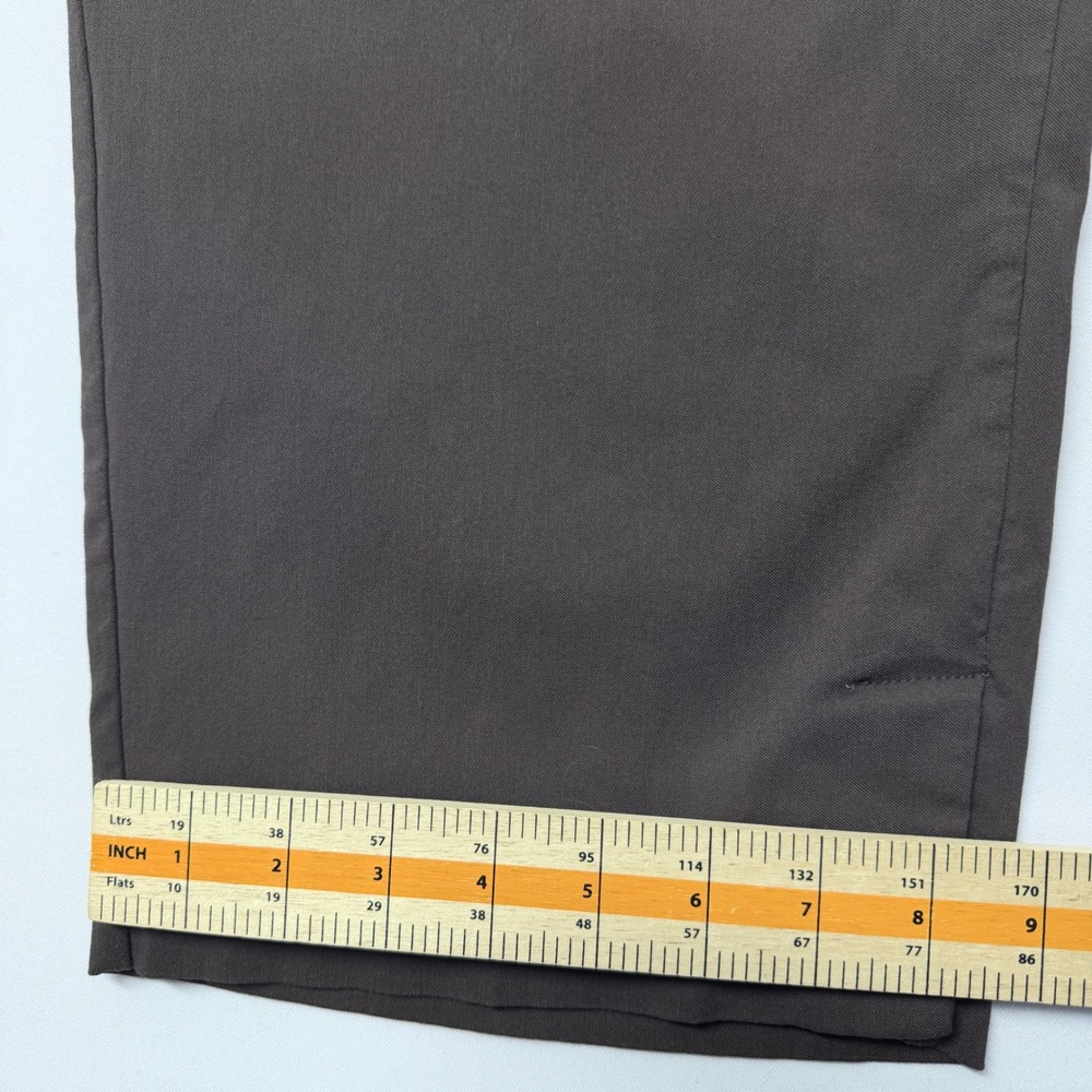 Lane Bryant Brown Stretch Capri Pants Plus Size 28 Business Casual Cropped Slit - Picture 8 of 8